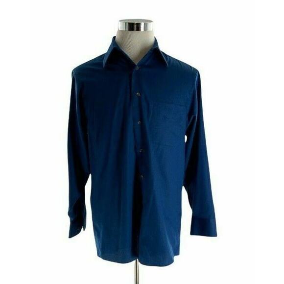 Geoffrey Beene Dress Shirt Men Sz Medium Regular Fit Long Sleeve Button Up Tops - Picture 1 of 11